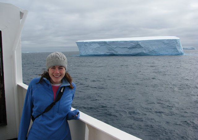 Iceberg off the port side and we’re steaming south.  My first glimpse of a massive iceberg in the Antarctic Ocean!