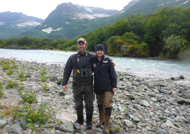With guide Brad Josephs in Katmai National Park, Alaska