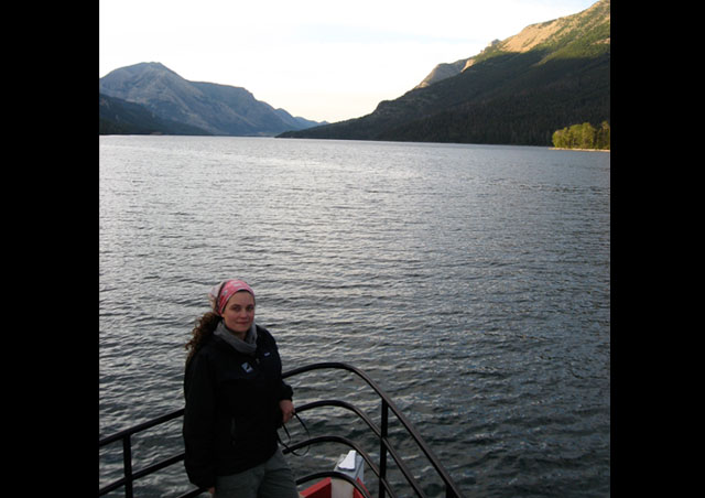 Cruising Waterton Lakes in July: Waterton Lakes, in Canada, is a sister park to Glacier National Park, in Montana.  In 1932 they were united as the first-ever international peace park. 