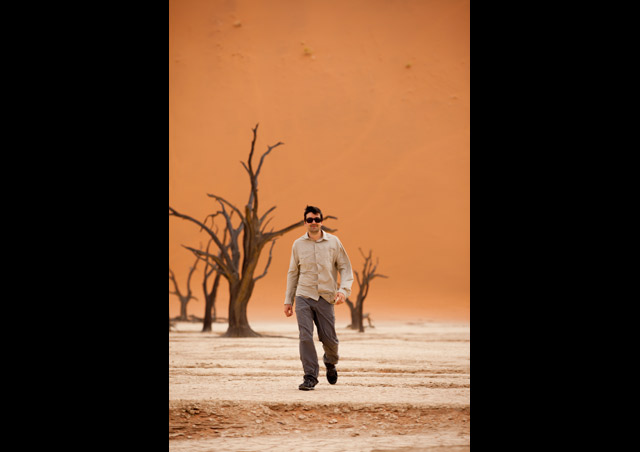 – Just taking an afternoon stroll through “Dead Vlei” in Namibia