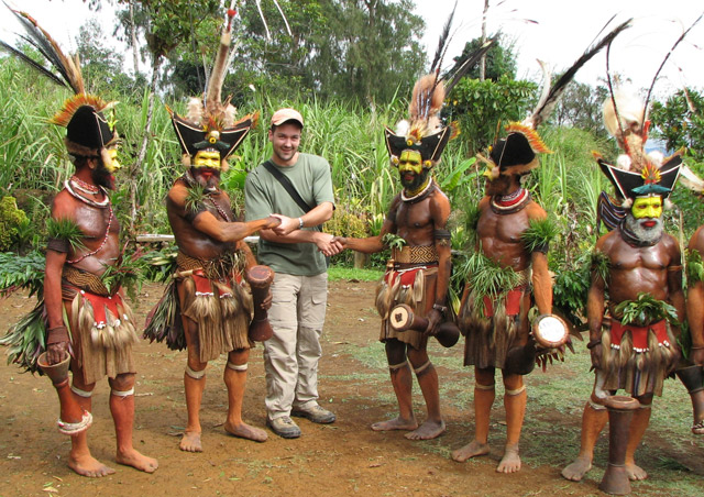 It always is nice to set up good relations with the intriguing Huli people of Papua New Guinea