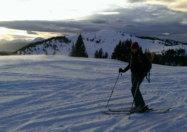Backcountry skiing near Vail, Colorado