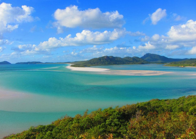 Hiking around Whitehaven Beach on one of our stops while sailing around the Whitsunday Islands in Australia.