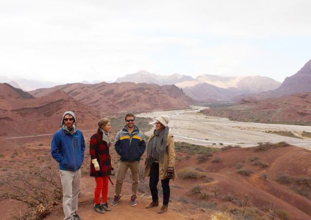 Exploring the desert landscape of northern Argentina with my three siblings.