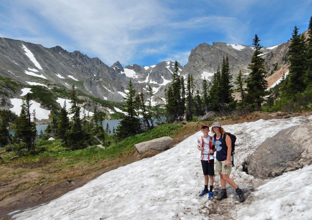 Hiking to Lake Isabelle with my son.  Brainard Lake area, Colorado.