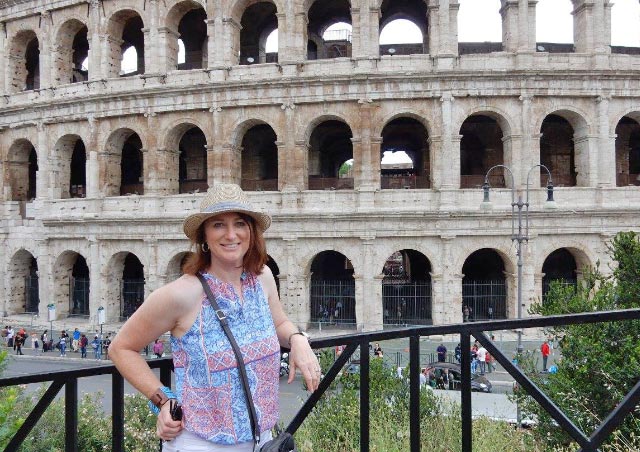 Touring the Roman Colosseum in Rome, Italy in 2016.