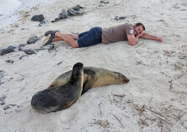 While visiting the Galapagos Islands with Nat Hab I did as the locals do.