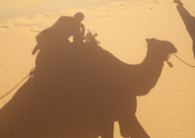 On a camel expedition in the Sahara I found the shadows to provide fascinating photo options.