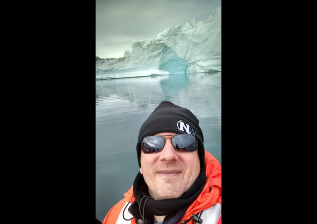 Amongst the icebergs of the Sermilik Fjord in Greenland