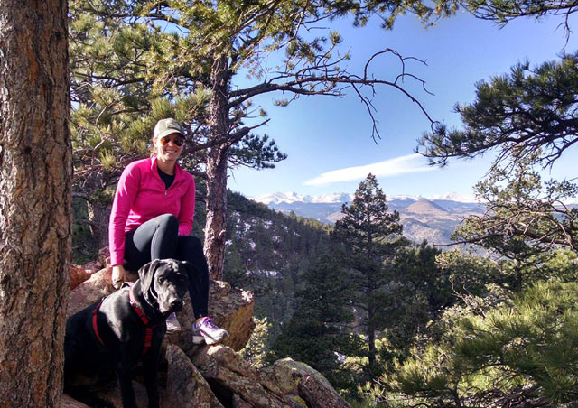 My dog, Hershel, and I love to hike in our backyard of Boulder.