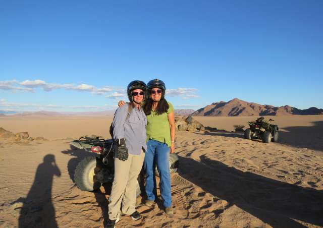 Quad riding in Namibia with Nat Hab’s Wendy Klausner
