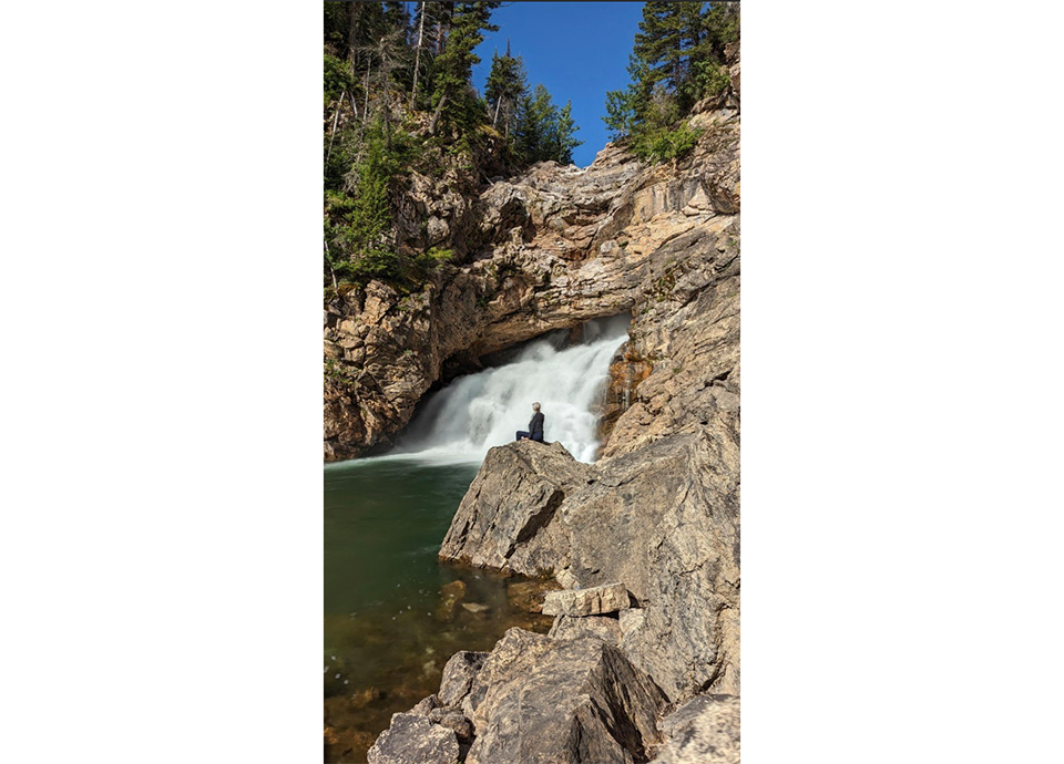 Waterfall appreciation at Glacier National Park; June 2023.