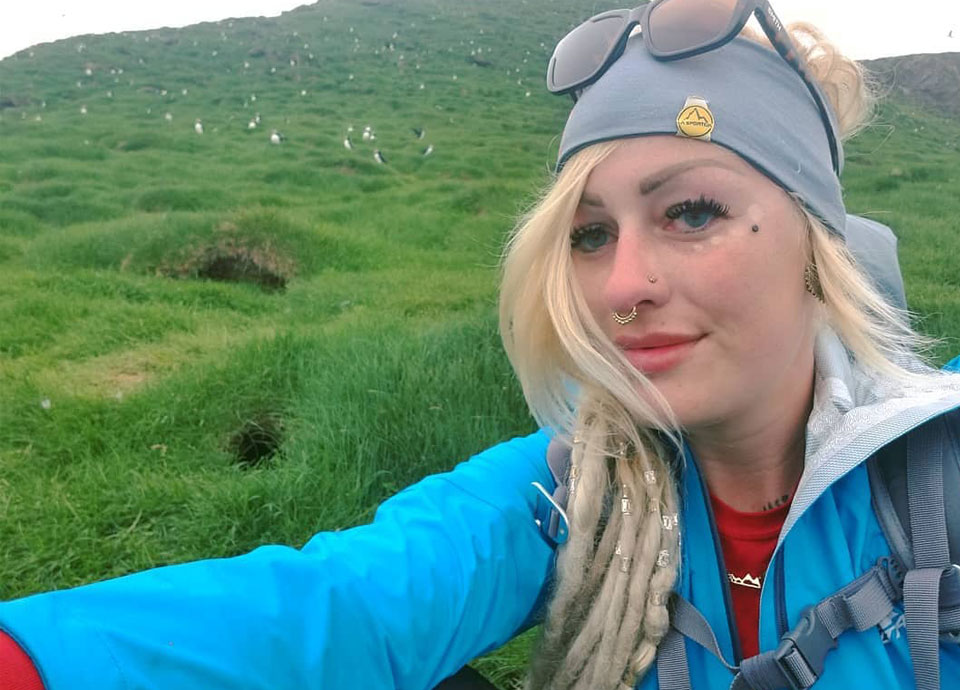 So many puffins behind me! Mykines, Faroe Island