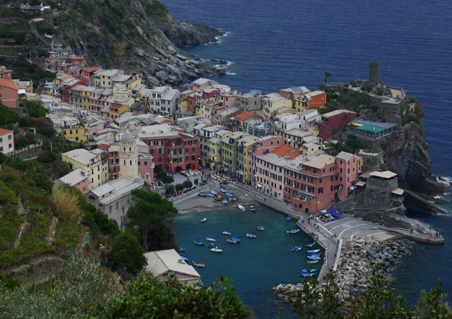 Vernazza, Cinque Terre, Italy. We hiked between two of the five villages here, and this was on approach to Vernazza.
