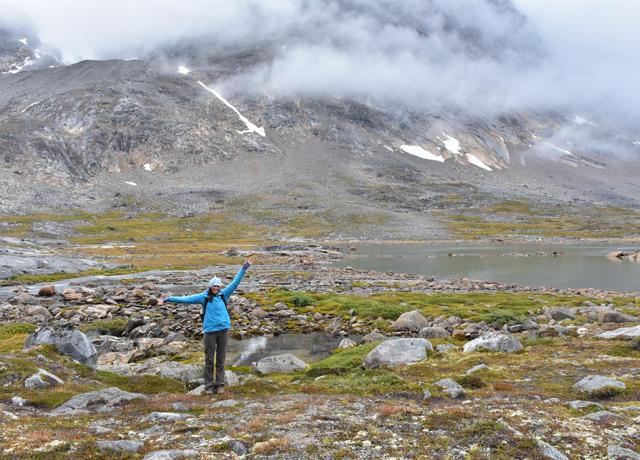 Hiking in the valley above Natural Habitat's Base Camp Greenland