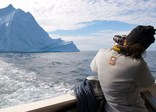 Photographing icebergs near Tasiilaq, in remote East Greenland
