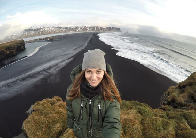 I wish I weren't blocking this spectacular view, but good luck trying to tell a girl not to take a selfie in Iceland!