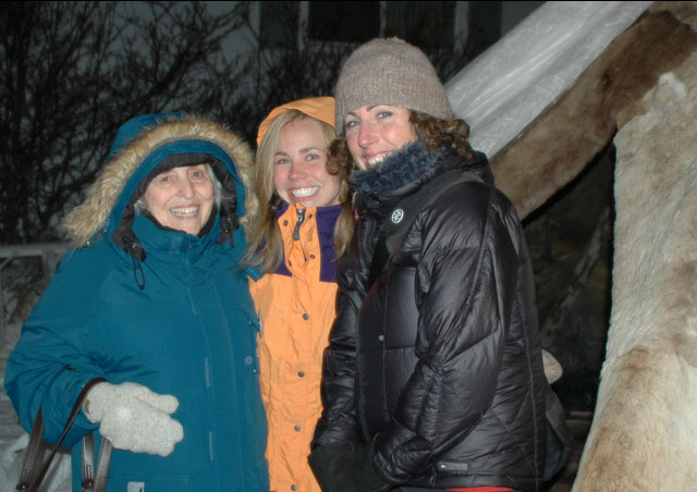 Irene, me & Marcy, fast polar buddies, fighting off the arctic chill.