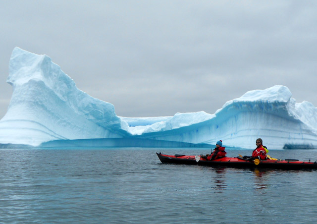 Sailing Antarctica: A highlight of our Antarctica adventure was the opportunity to kayak among seals, penguins, and stunning icebergs!