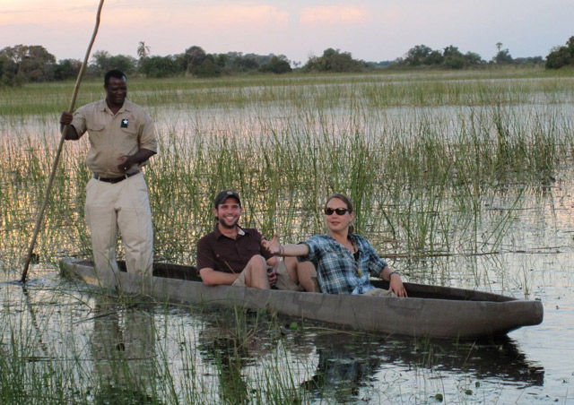 One of the highlights of our time in Botswana was a ride in a traditional mokoro canoe.  The balance required by the guide is impressive!