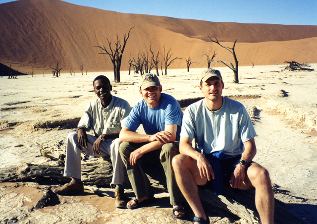 Here we are taking a brief rest in the Dead Vlei, just before attempted to tackle Big Daddy – Namibia’s highest sand dune.
