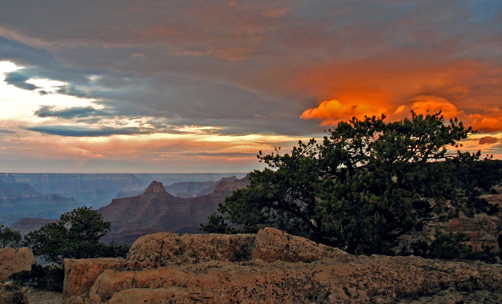 The weather on the North Rim is cool—and often dramatic. ©Candice Gaukel Andrews