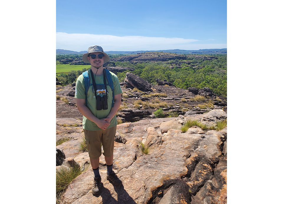 Andrew towering over the majesty of Kakadu National Park in the Northern Territory, Australia.