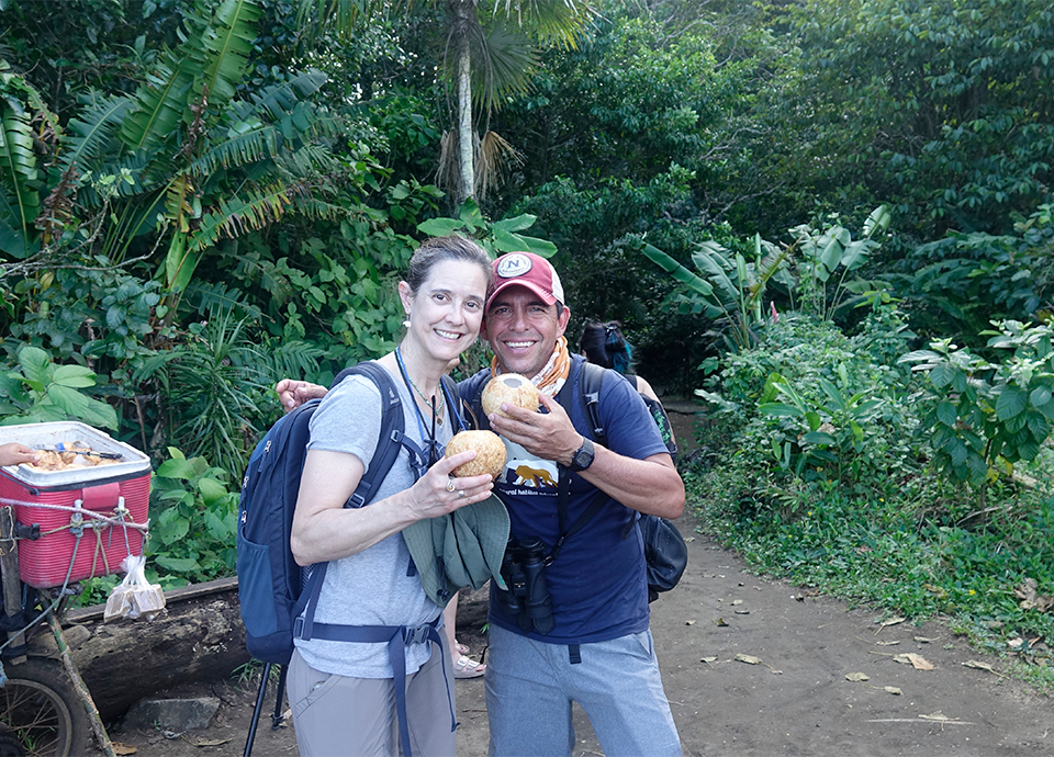 Annette with Expedition leader Tex in Costa Rica.