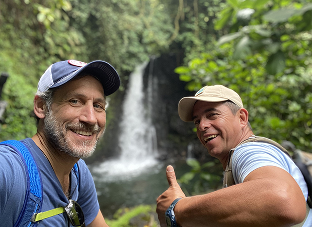 Tanta Waterfalls at Arenal Observatory Lodge with long-time Expedition Leader Marco Fallas