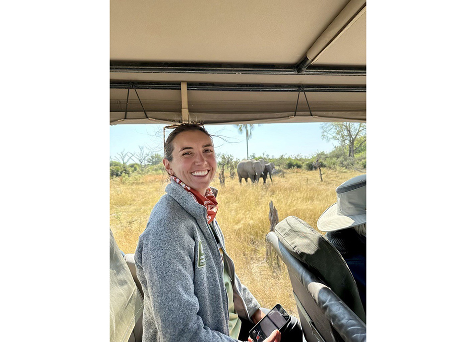 Smiling big when observing elephants on the Secluded Botswana Safari.