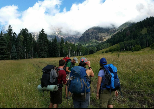 Backpacking with friends in Weminuche Wilderness in Colorado.