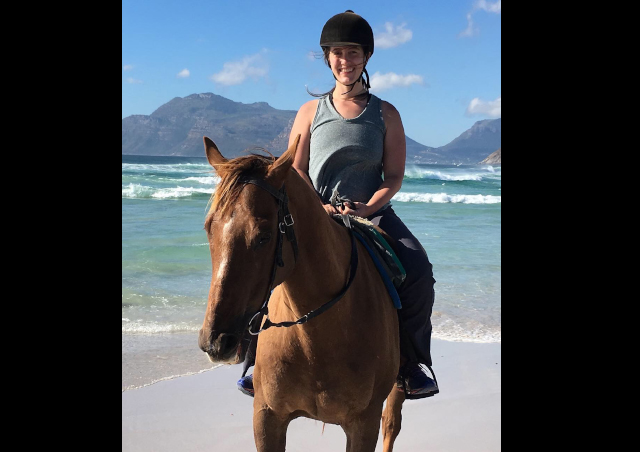 Horseback riding near Cape Town, South Africa.