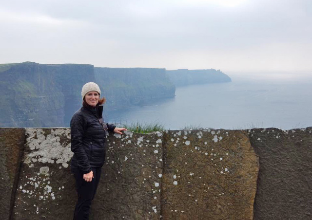 Hiking along the amazing Cliffs of Moher in Doolin, Ireland.