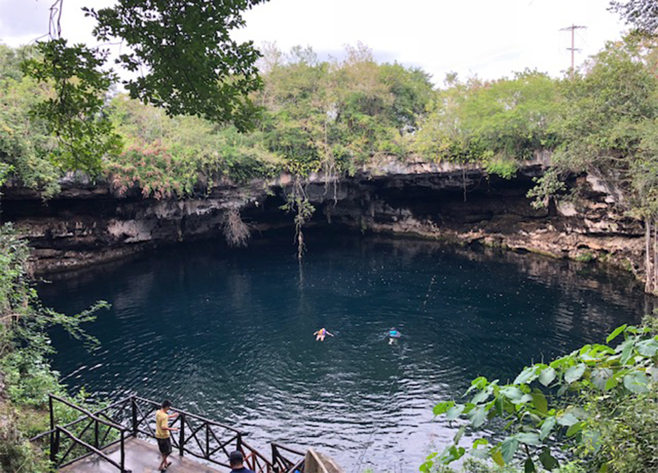 Picture of one of the cenote’s I explored in Mexico.