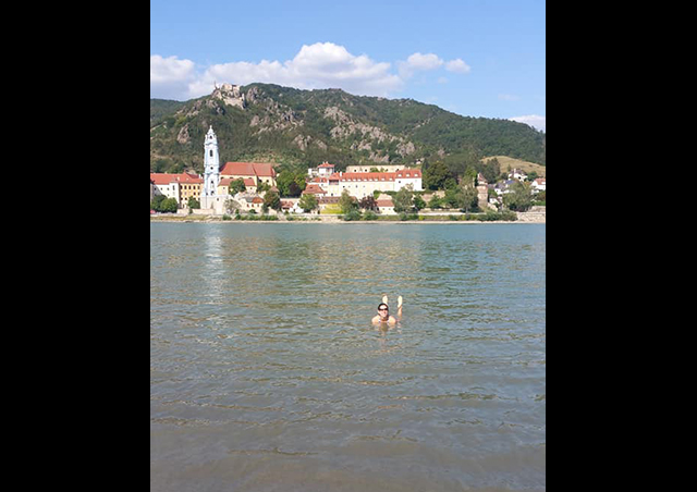  Swimming in the Danube River in the Wachau Valley region of Austria.
