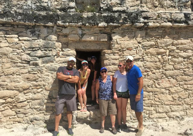My family and I at the top of the Coba ruins in Quintana Roo, Mexico.