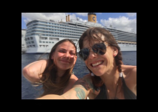 My daughter Zoie and I, on our way to snorkel off the coast of Cozumel in the Caribbean.