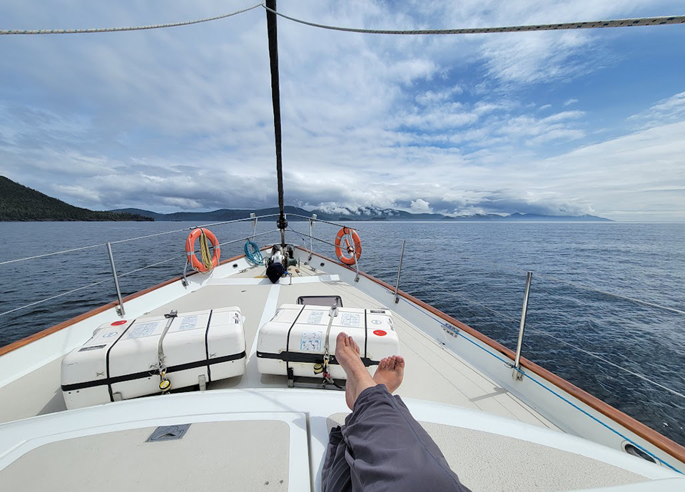 Ship life is the best life. Sailing down Hecate Straight on our Haida Gwaii adventure.