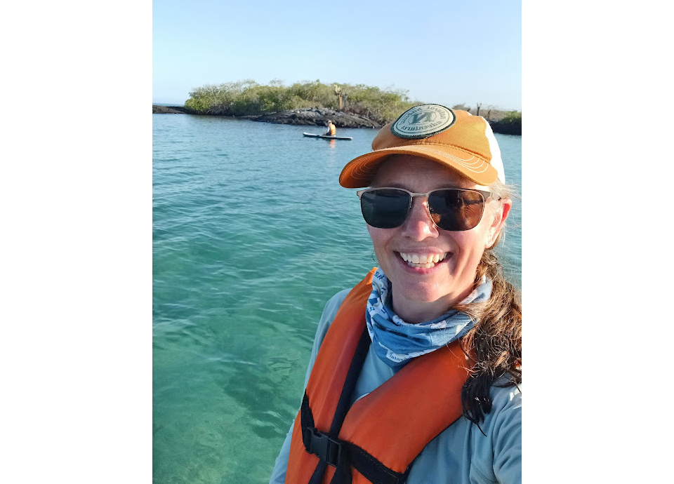 On the paddle board in the Galapagos
