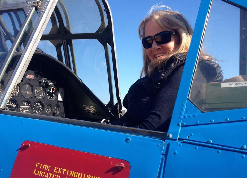 Flying in a BT-13, World War II basic trainer from Monterey to Big Sur