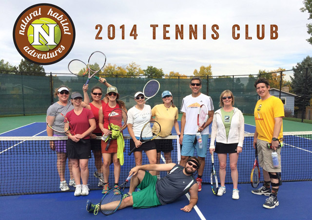 My love for tennis is nurtured at work where we do a weekly round robin during the warm seasons.