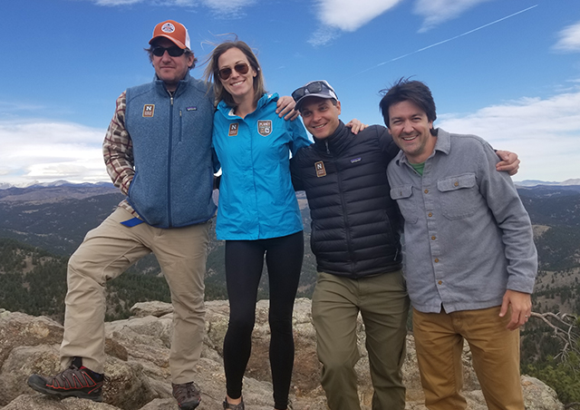 Taking in the views from Flagstaff Mountain outside of Boulder with a few Nat Hab Marketing teammates.