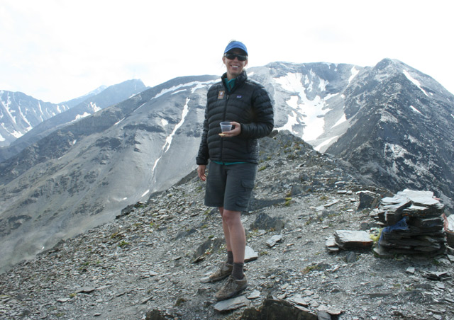Celebrating our climb at the top of Atsunta Pass 11,200 ft.  Caucasus Mountains, Georgia