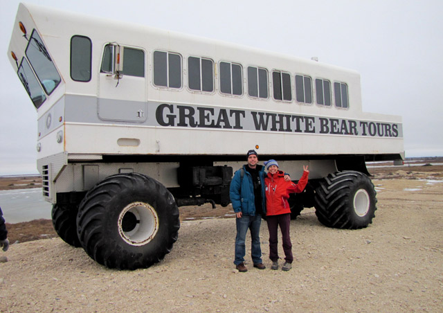 Polar Rovers are amazing machines.  Here I am with Elise, our incredible Nathab naturalist and guide.  