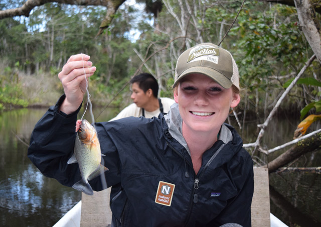 Piranha fishing in the Amazon (don’t worry, catch & release!) Nathab’s Amazon Lodge Extension