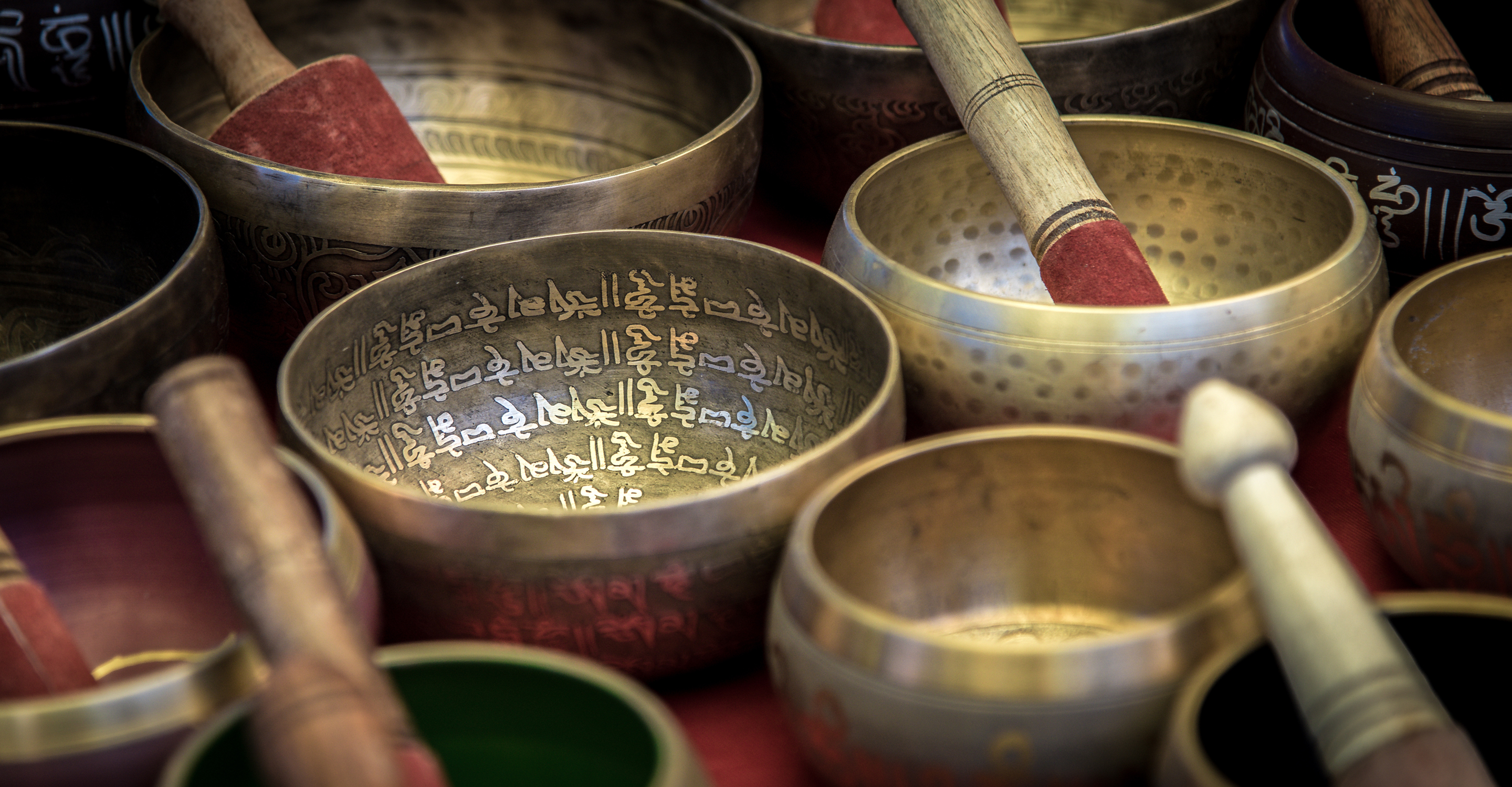 Prayer bowls of the Alchi Monastery in Alchi village in the Leh District, India