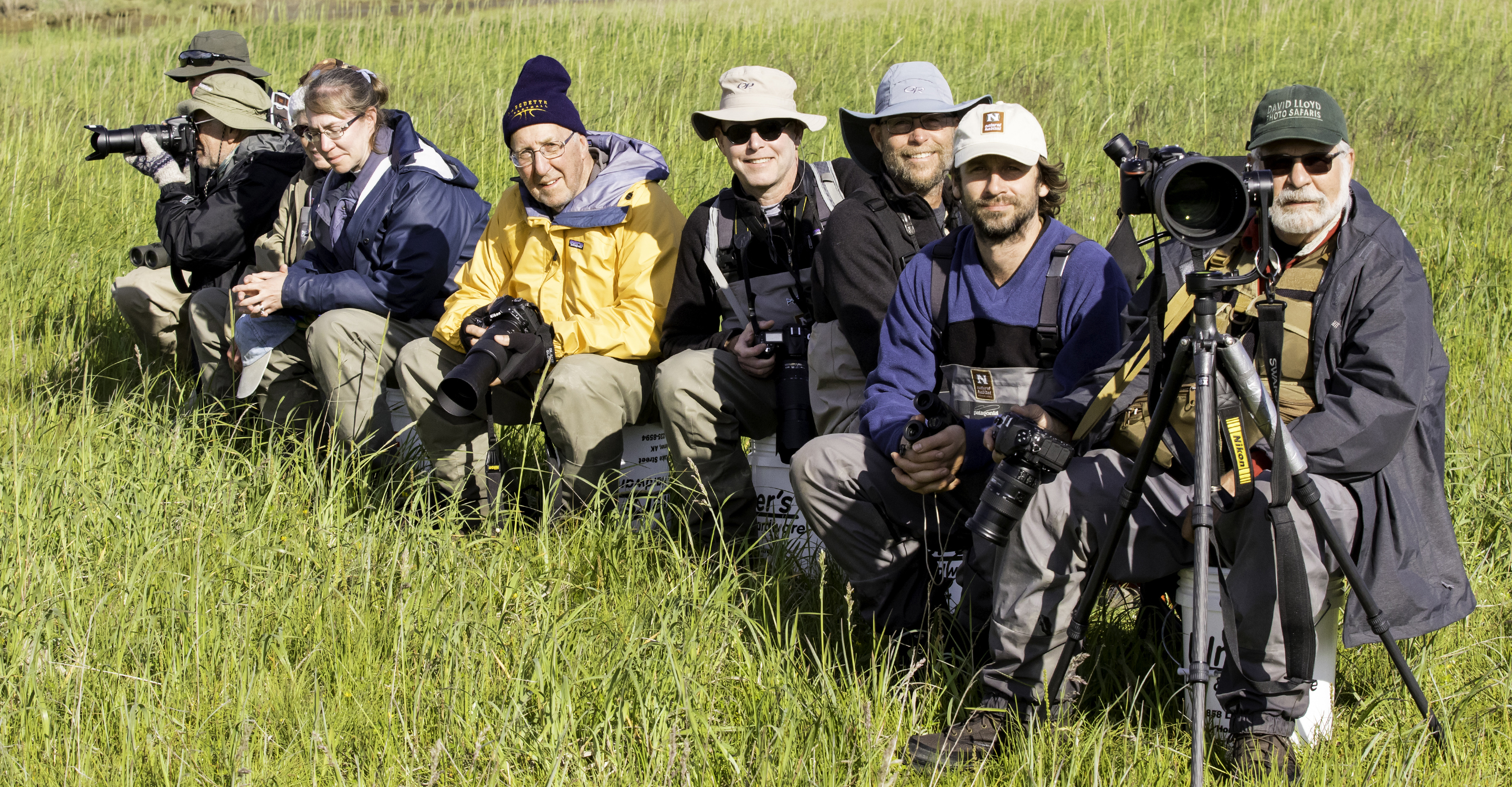 A group photo of travelers visiting Katmai National Park, Alaska, USA