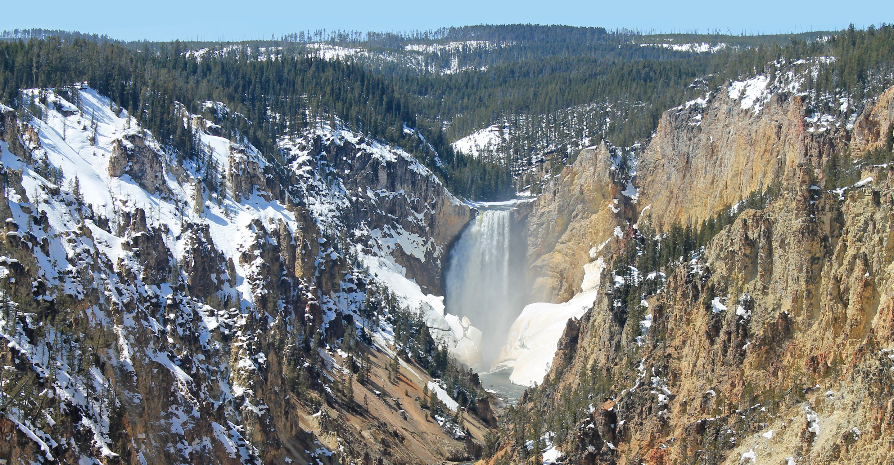 Upper Yellowstone Falls in Yellowstone National Park, United States