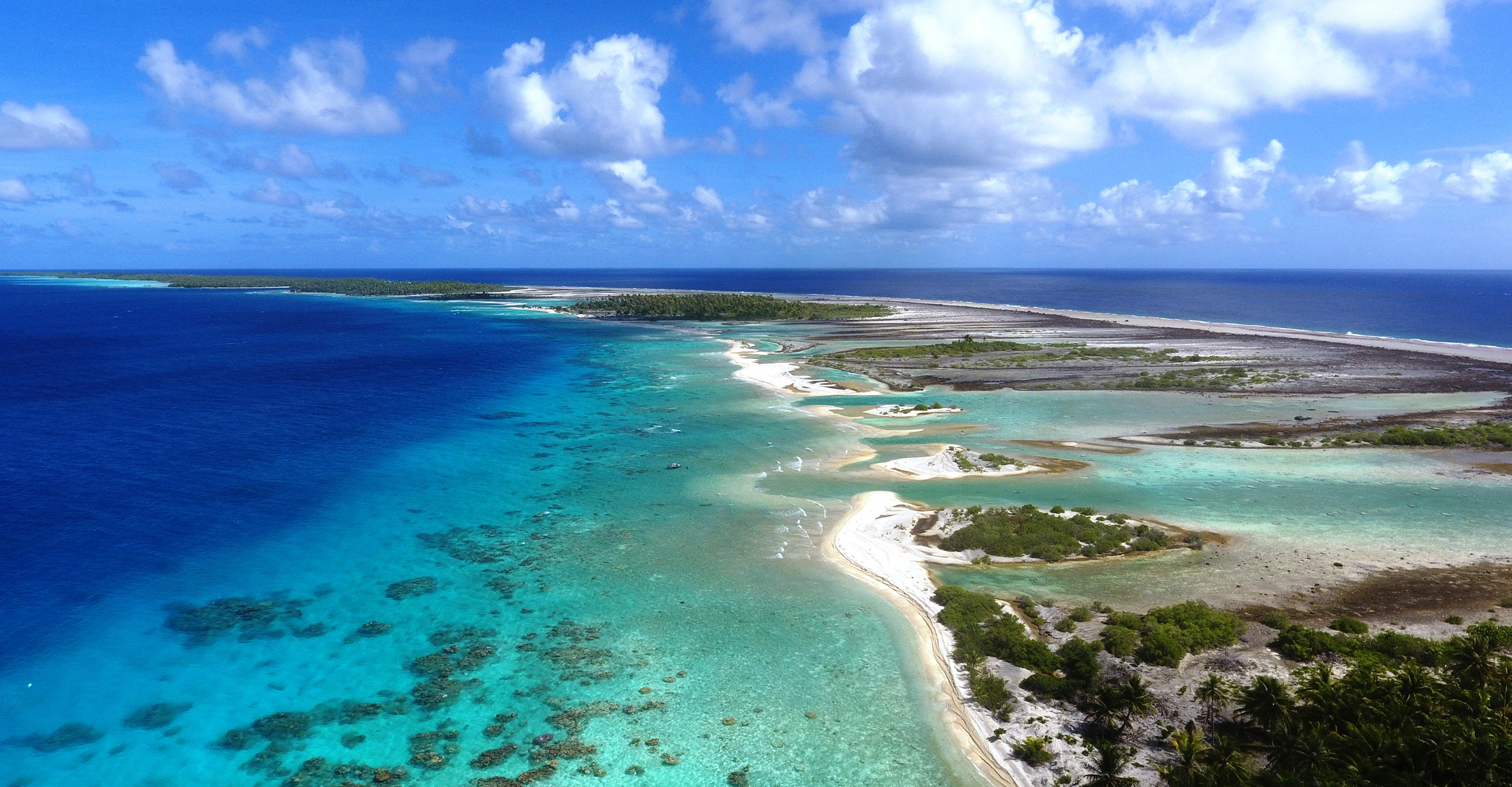 Aerial view of Tuamotu Island