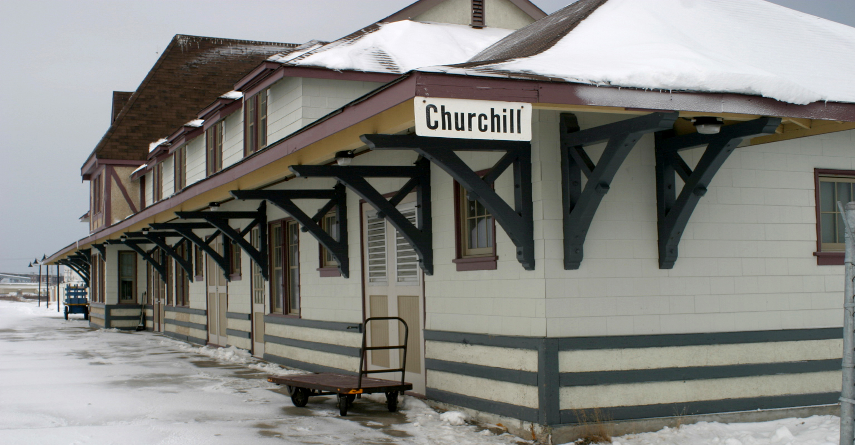 The Churchill train station, Manitoba, Canada